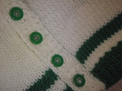 Mistake rib and green buttons