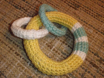 Crochet loop baby toy