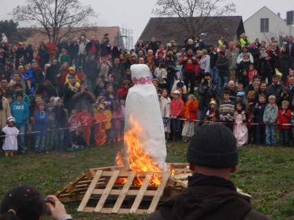 The burning of the winter man